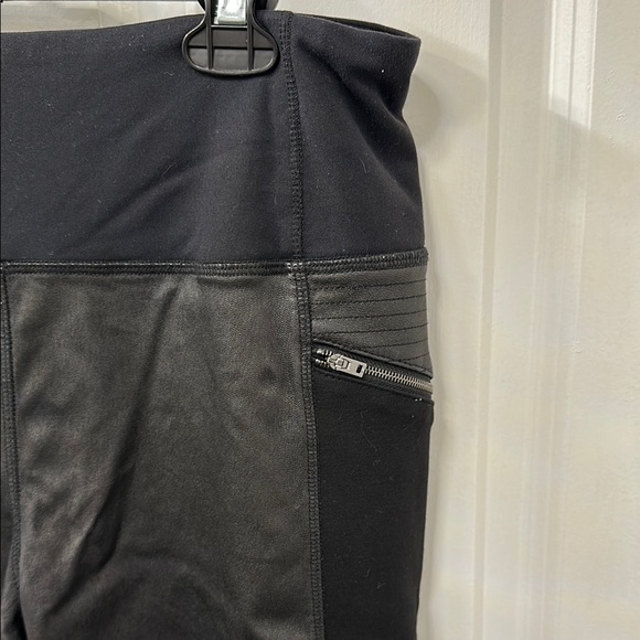 Athleta Black Leather Leggings - Picture 5 of 8
